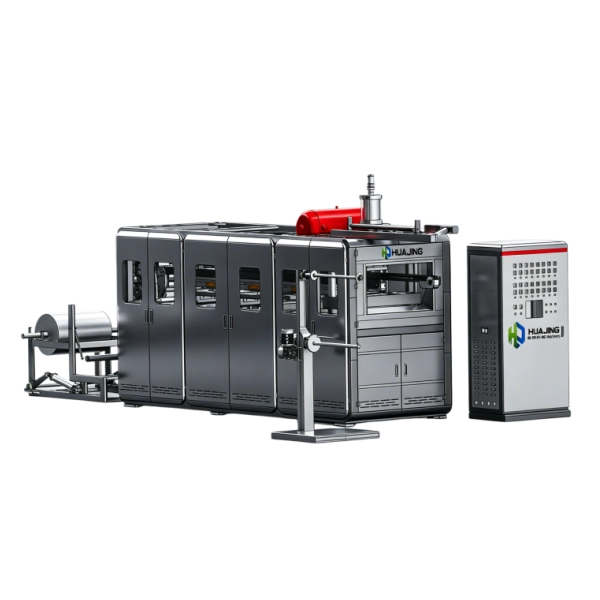 Plastic Thermoforming Machine (Cylinder stretching with Hydraulic system)