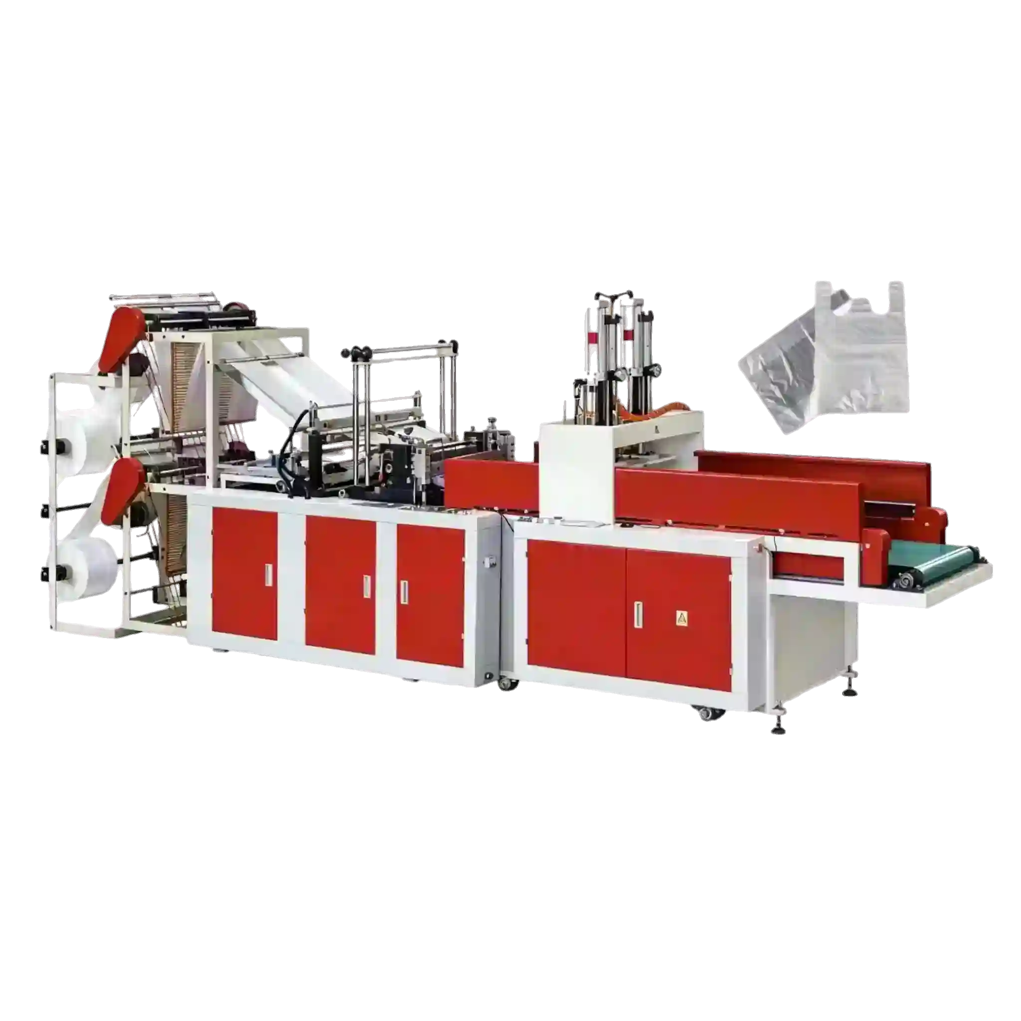 Machine de fabrication de sacs de t-shirts 4 lignes